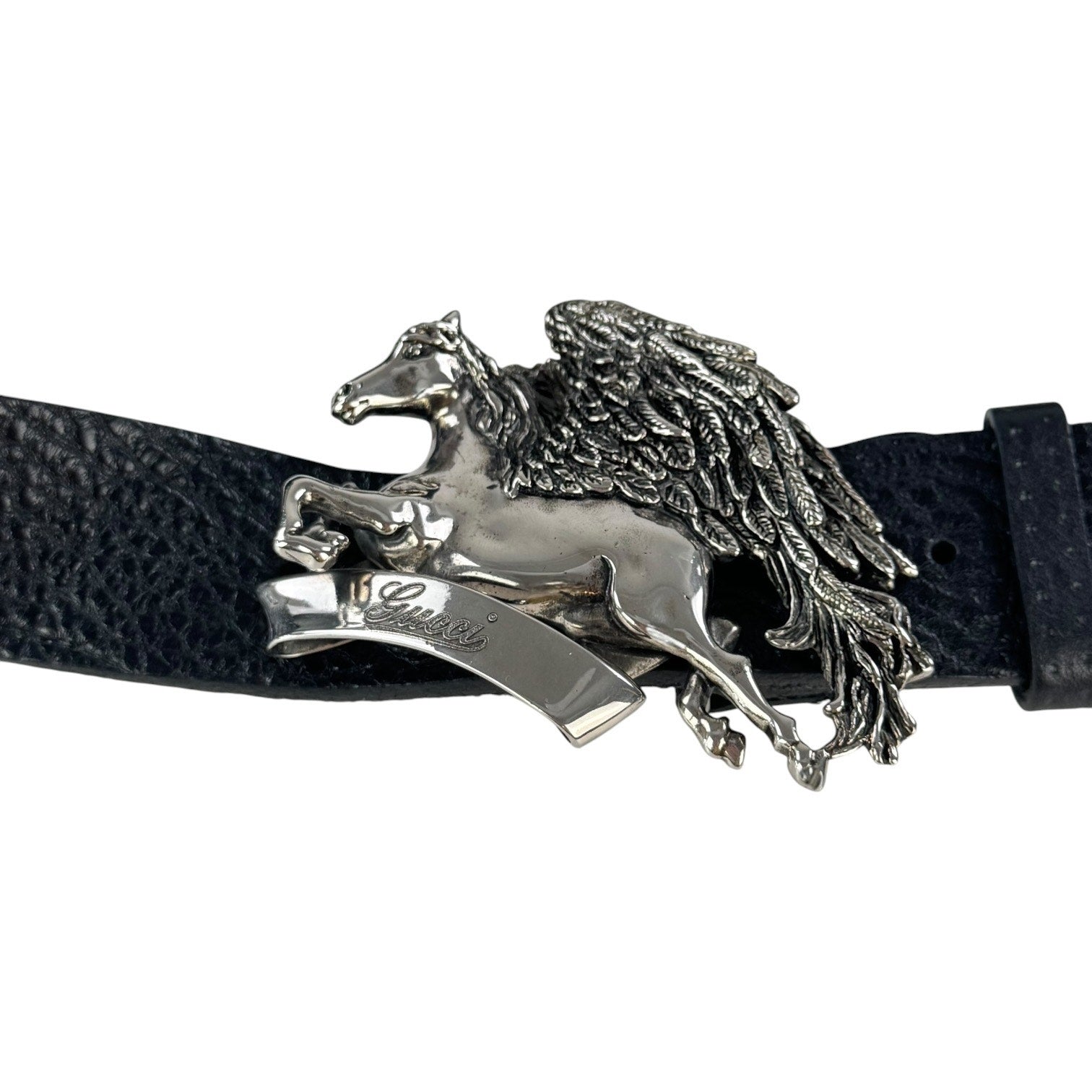 Gucci Pegasus Leather Belt