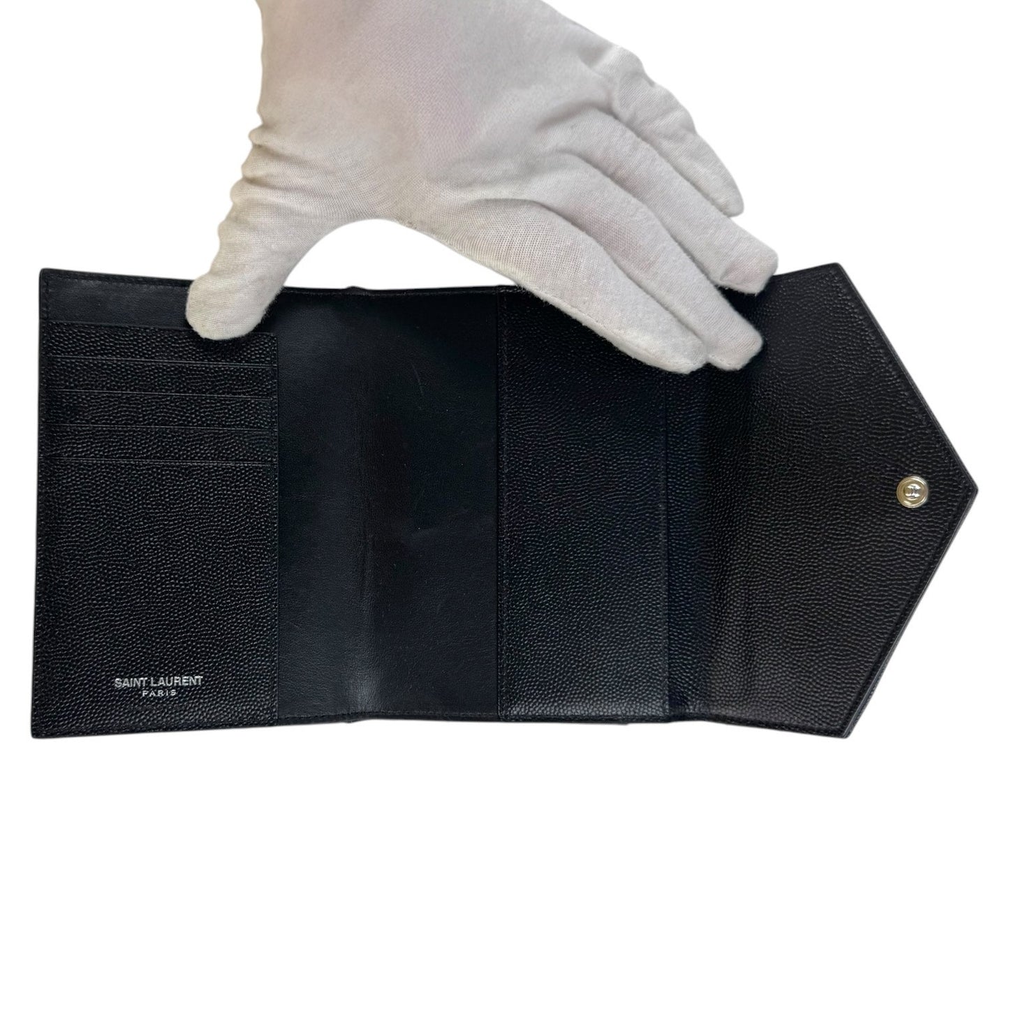 Saint Laurent Cassandre Matelassé Trifold Wallet