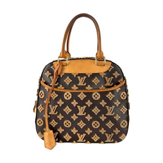 Louis Vuitton Limited Edition Monogram Tuffetage Deauville Cube Handbag