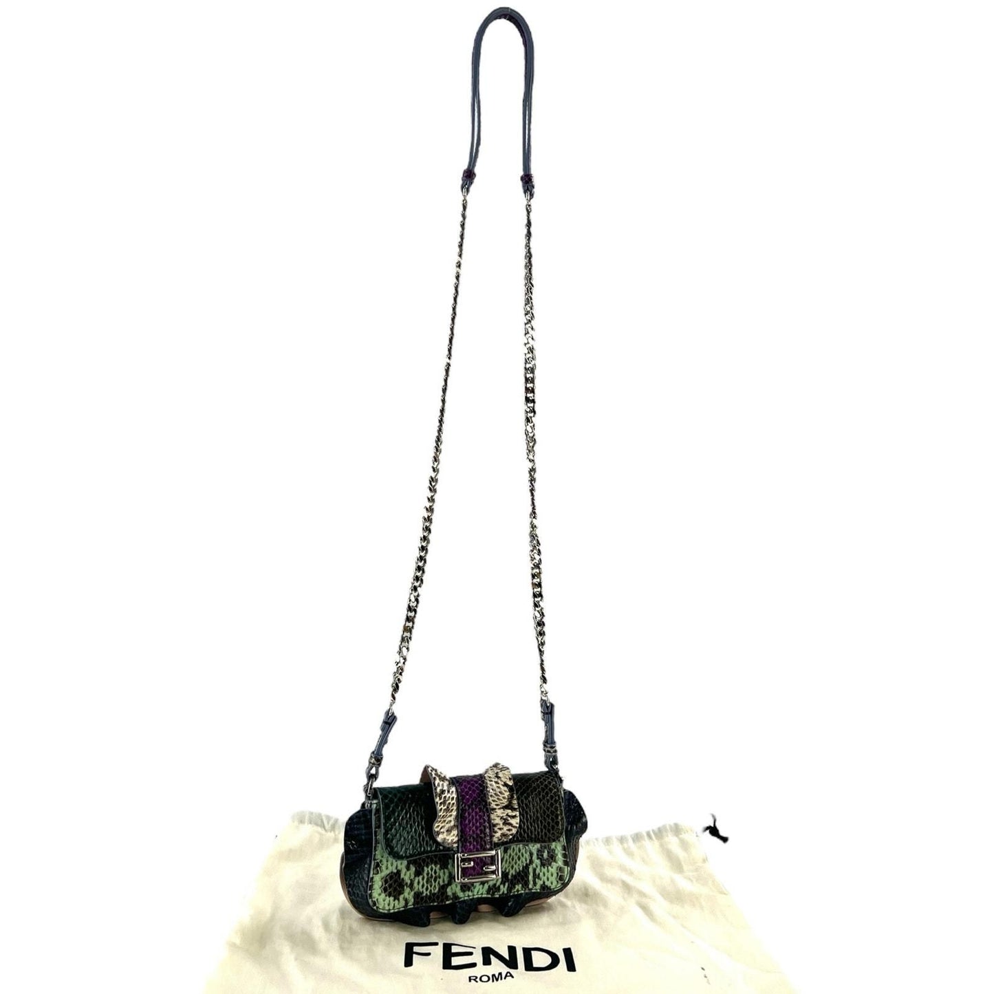 Fendi Python Mini MicroWaves Crossbody Bag